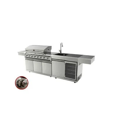 Family Gathering Customized Gas BBQ Grill Outdoor Kitchen Burners