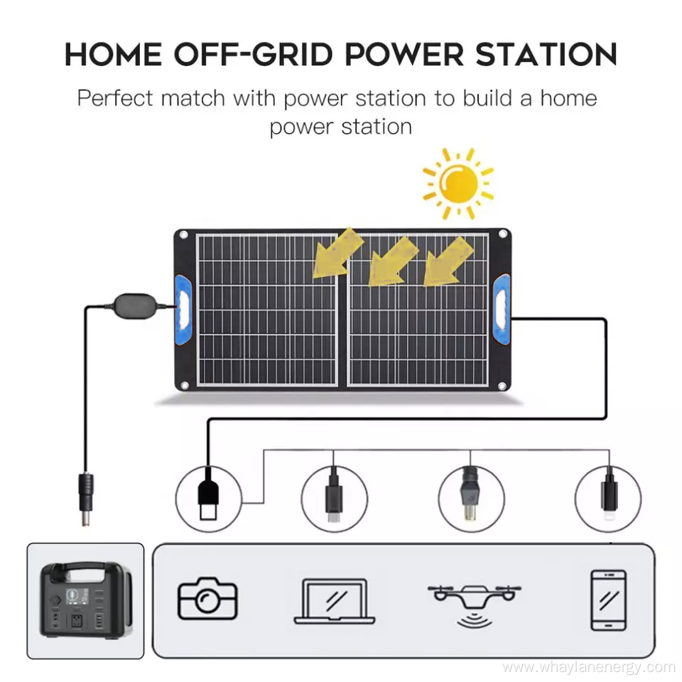 2022 Foldable Solar Panel for Portable Power Station