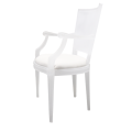 Home Supplies White Acrylic Chair with Soft Cushion