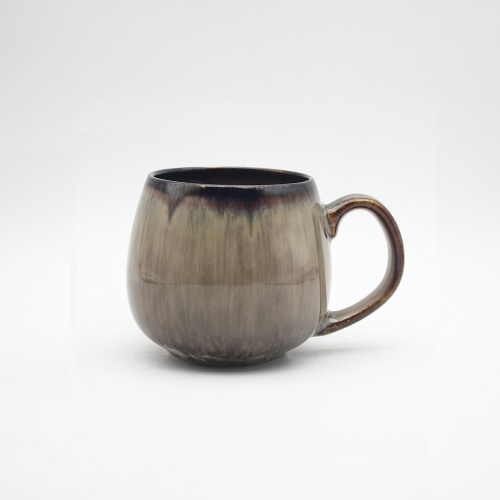 kundenspezifische schwarz glasierte Keramikkaffeetasse