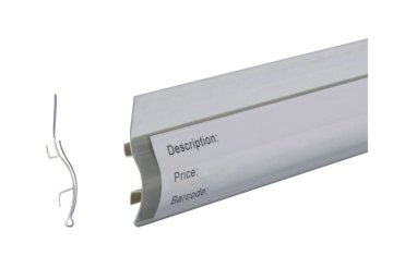 Two Channel Store And Supermarket Price Displaying Pvc Clear Plastic Label Holder 31233