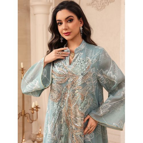لباس شب لوکس منجوق Jalabiya Abaya