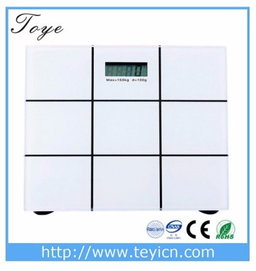 2016 beauty tempered glass body bath scale of TOYE