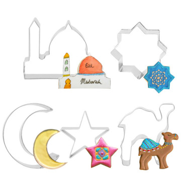 Set di taglieri di biscotti Mubarak Eid - MOON ISLAMICA RAMADAN e stampo per biscotti a stella