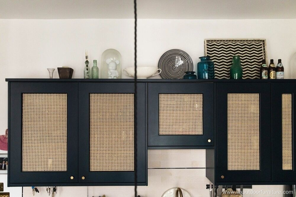 New Trend High Quality Nordic Style Sideboard Natural Storage Display Tv Tool Living Room Rattan Wood Cabinet