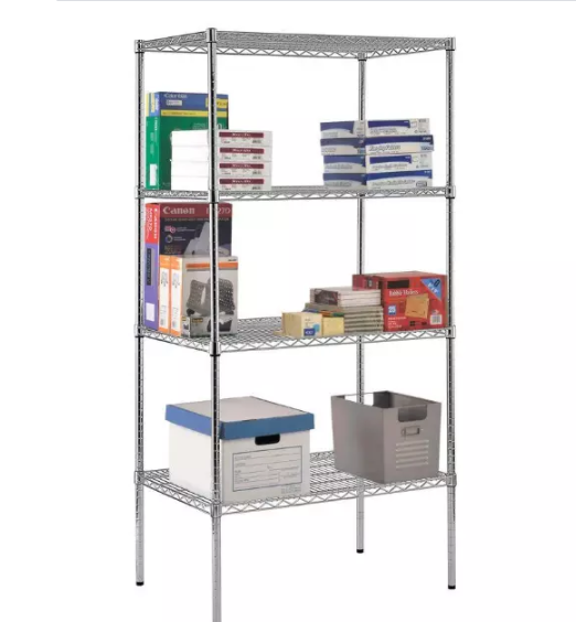 Easy Assembly Chrome Wire Showing Shelf