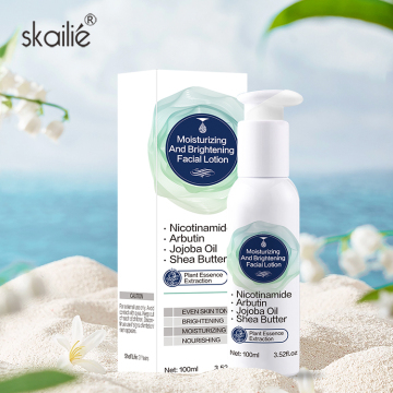 Private Label Natural Skin Care Niacinamide Arbutin Moisturizing and Brightening Facial Lotion