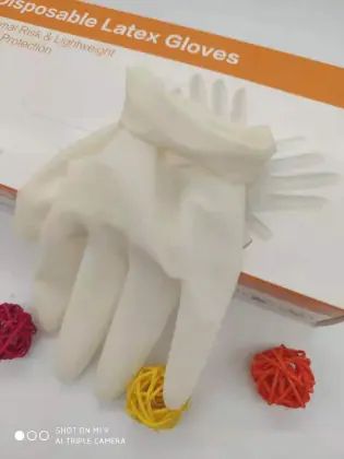 Disposable medical rubber gloves