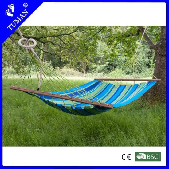 Canvas hammocks with wooden Bar 100% cotton hammock