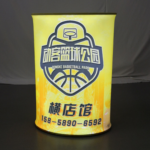 pop up trade show exhibition lighting promotion lift fabric service counter display standing desk