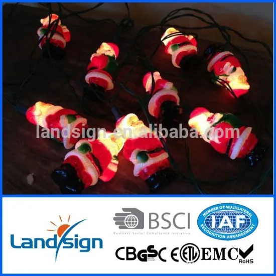 Cixi Landsign powered solar christmas santa light for holiday use