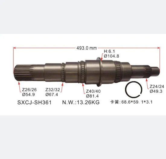ZF OEM 976 262 3105 Auto Parts Input Transmission Gear Shaft