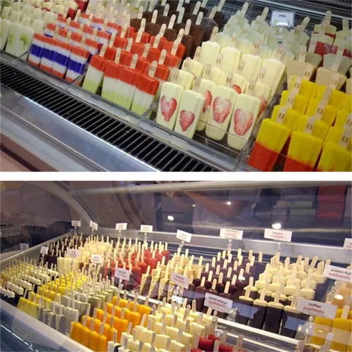 Commercial Gelato Display Ice Cream Showcase For Supermarket, High