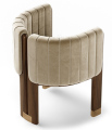 Cadeiras italianas de tecido de veludo de veludo de camelo vintage