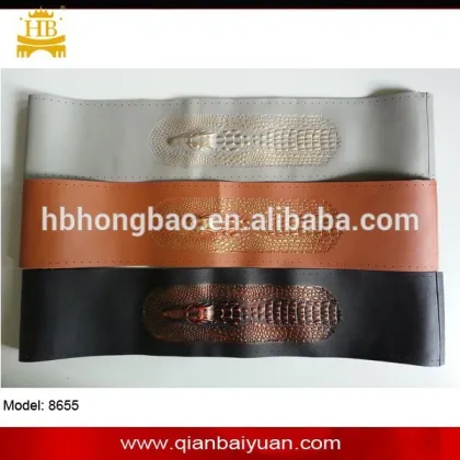 Golden steering wheel covers skin, leather hand sewing steering wheel covers