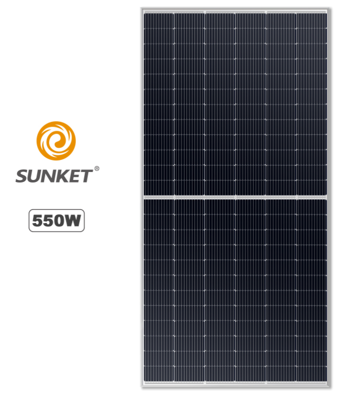 태양 광 패널 550W 182mm 셀 하프 컷 패널