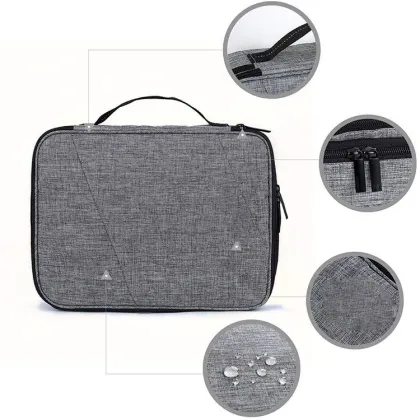 Free Sample Double Layer Travel Universal Cable Organizer Case for iPad Pro Electronics Accessories Storage Bag