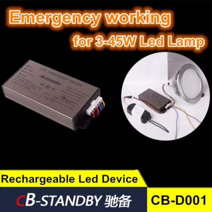 Emergency lighting for LED down lights with emergency led driver