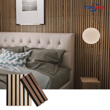 Woodup Grooved Wooden Polyester Fiber Flat Noodles Sound Insulation Board