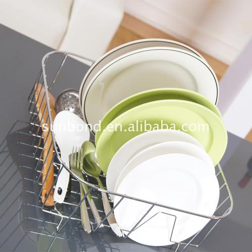 Stainless Steel Folding Clothes Drying Rack New arrival stainless steel folding dish drying rack sink organizer shelf kitchen holder Supplier