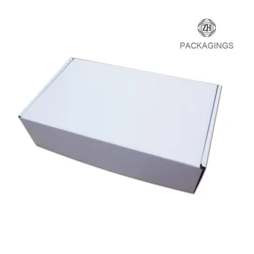 Custom made white corrugated shipping box