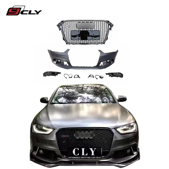 Genuine 13-16 Audi A4 B8.5 Belgium Body Kit Front Bumper RS4 Grille with Flog Light Frame