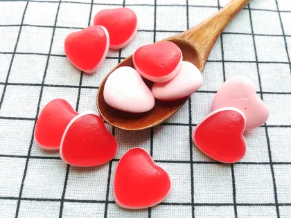 Strawberry Heart Cream Sweet Gummy Candy
