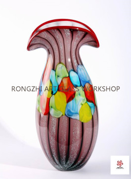 High Clam Blown Glass Vase
