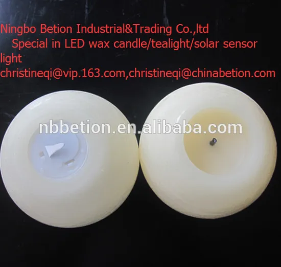 CR2032 battery powered led fameless candle led round shaped candle for home decoration