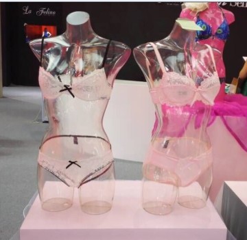 clear mannequin torso / transparent mannequin torso / upper body torso/ half body torso/ female torso