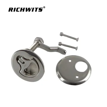 Stainless Steel 316 Flush Lift Ring Pull Handle Marine Rigging Round Boat Hatch Latch