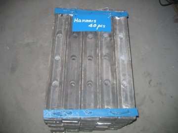 High Cr Cast Iron Hammer White Iron Castings With Hrc52-65 Hardness