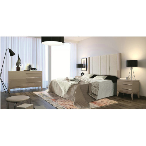 Contemporary Bedroom Set High gloss finished wood bedroom furniture Supplier