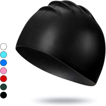 Custom Logo Printed Eco-Friendly Waterproof Silicone Swimming Caps for Kids and Adults