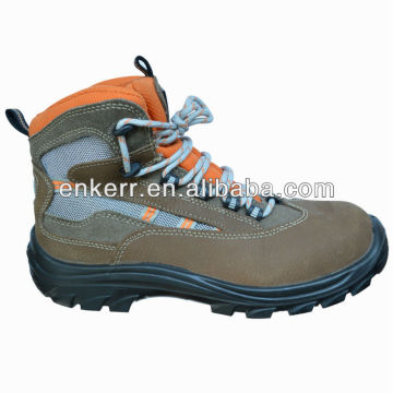 Nubuck leather safety shoes, PU sole safety work shoes,LikeKevla anti punch