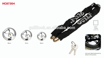 Safty pad lock with key ,Steel chain lock,motorbicyle lock