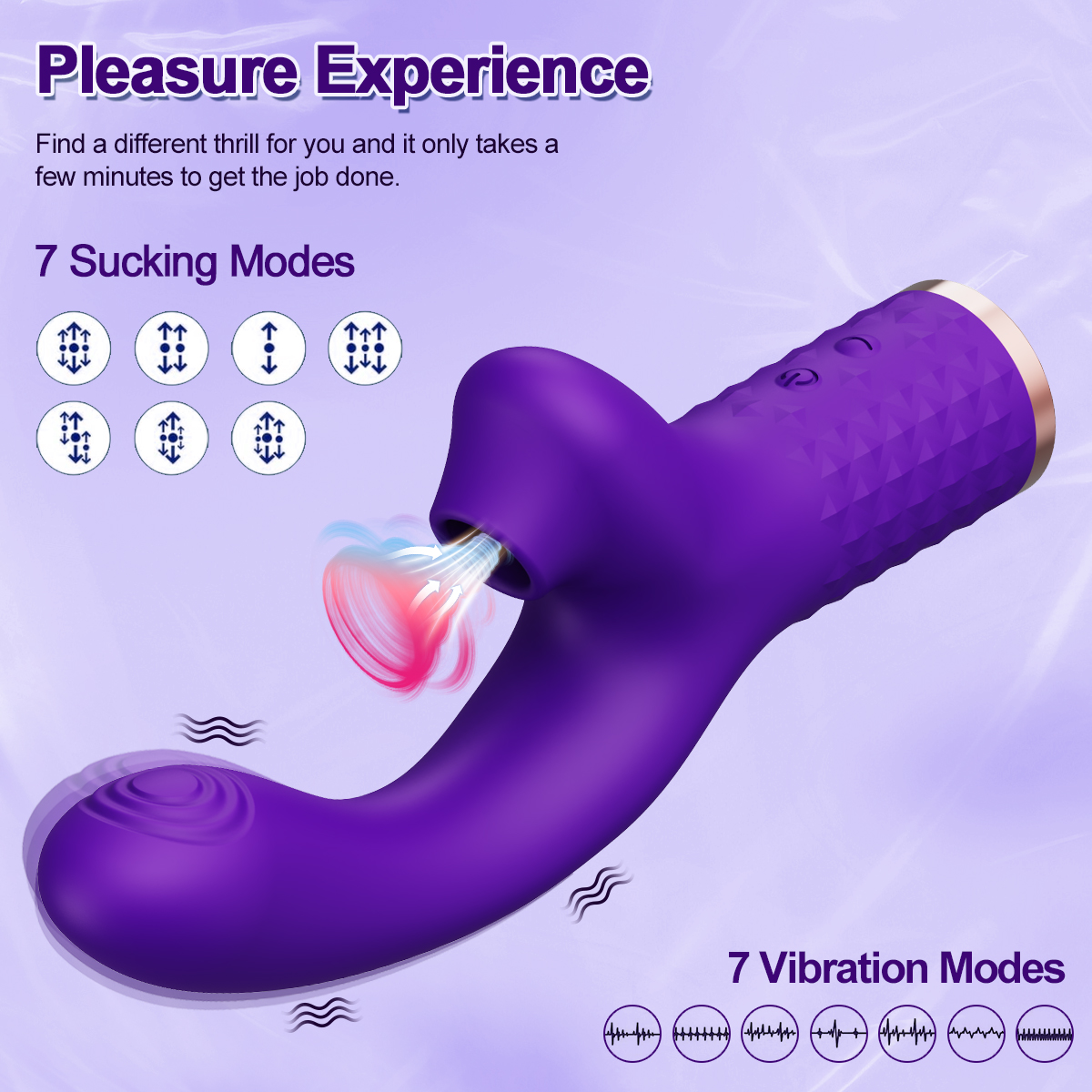 Elegant Suction Vibrator for Female Pleasure