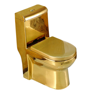 Chaozhou Factory High Quality Gold Plated One-Piece Bathroom WC Toilet Bowl