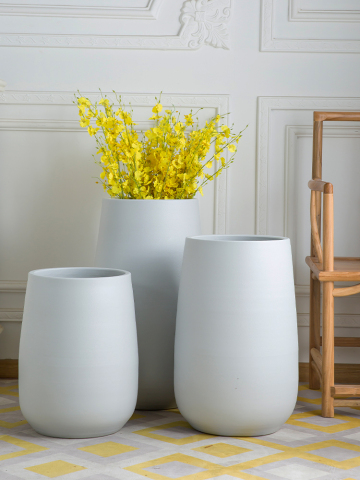 Large White Ceramic Flower Pots