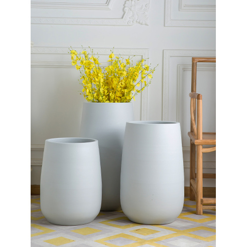 Large White Ceramic Flower Pots