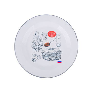 16PCS Round European Style Porcelain Glaze Dinner Dish Set Ceramic Coating Tableware