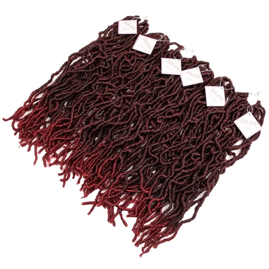 JIAJIA Ombre Faux locs Hair Pre Looped Crochet Hair