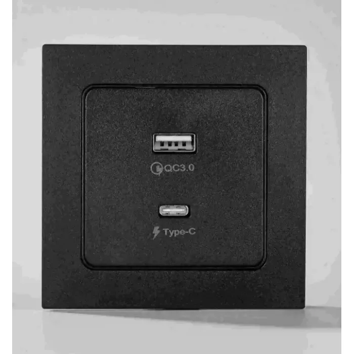 Белая розетка Elendax USB и типа C