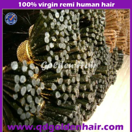 Wholesale Unprocessed High Quality I Tip Virgin Remy Hair extension.