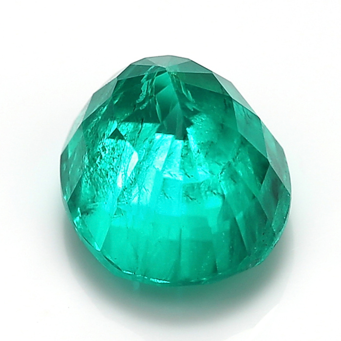 Floral Jewelry Lab Émeraude Ovale 8x10 Couleur Colombienne