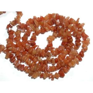 Red Aventurine Chip beads 32"