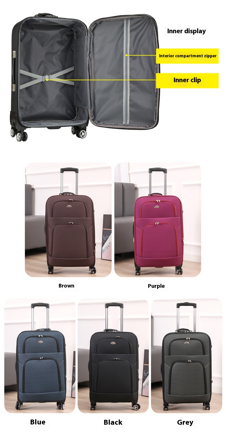 Oxford Cloth Zipper Universal Trolley Bag