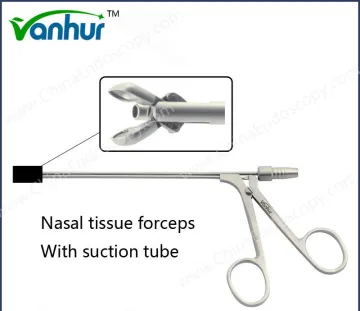 ENT Instruments Nasal Tissue Forceps with Suction Tube