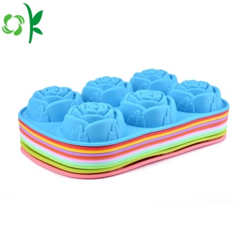 Silicone 6 cavity flower soap mold