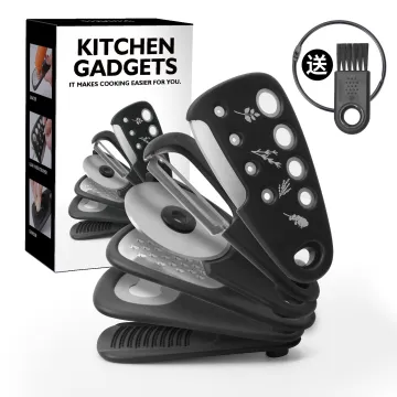 Stainless Steel Kitchen Gadget Utensil Set - Rosewood Bottle Opener with Egg Beater, Planer, Pizza Spatula, and Core Remover
